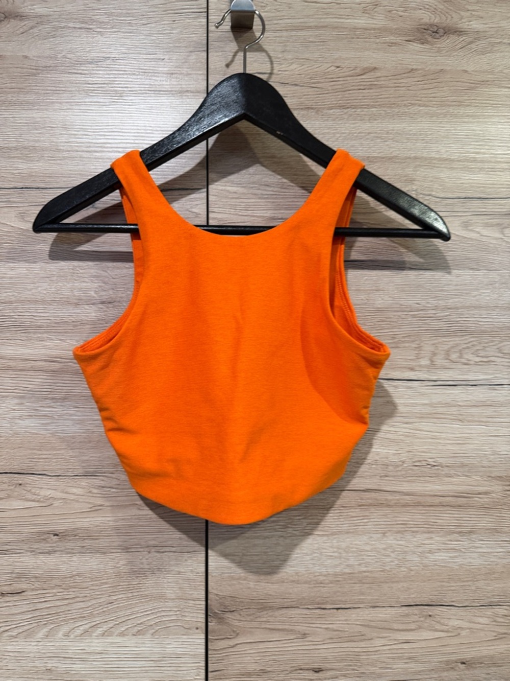 Outdoor Voices Orange Ribbed Crop Tank